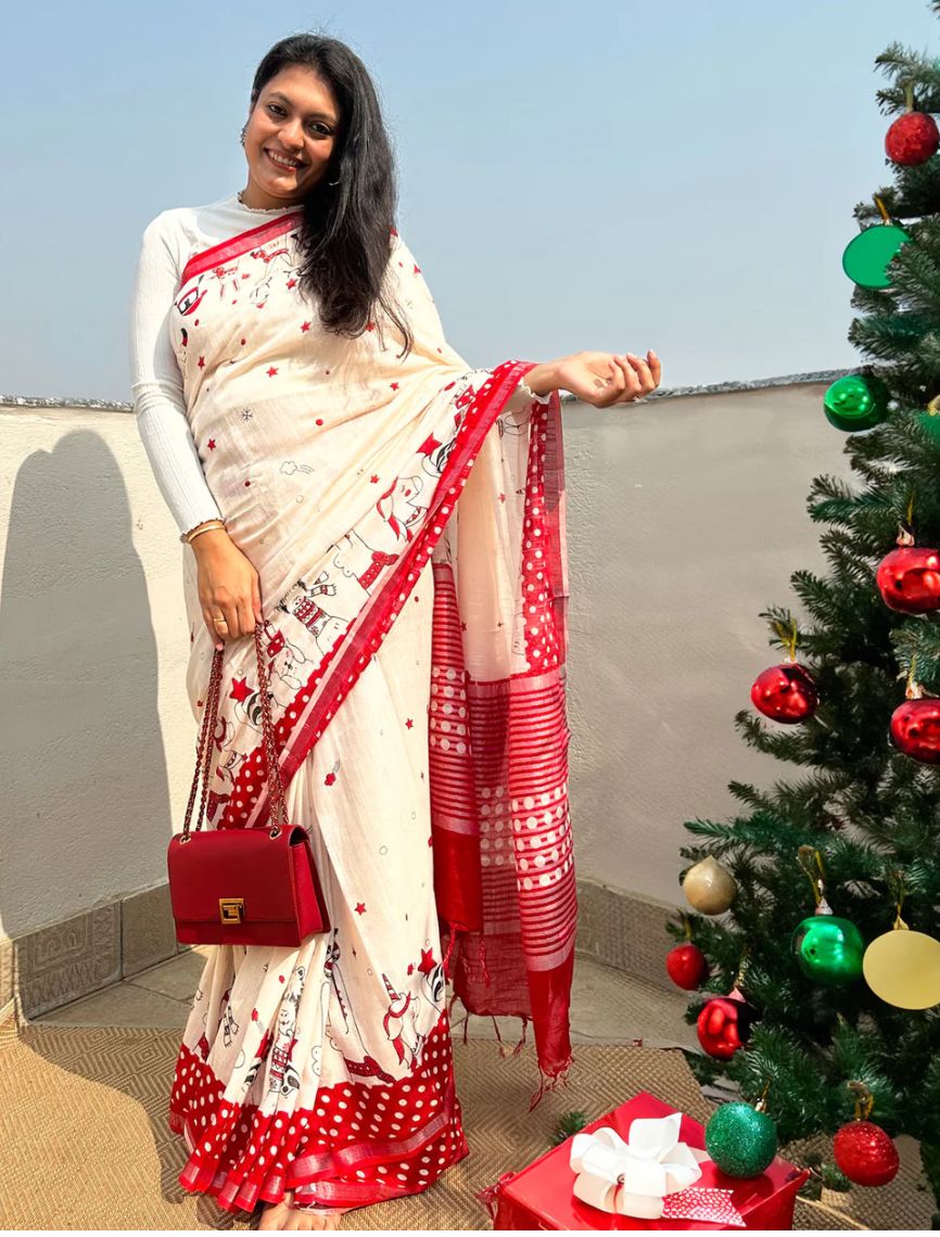 MG 336 Linen Daily Wear Printed Sarees Catalog